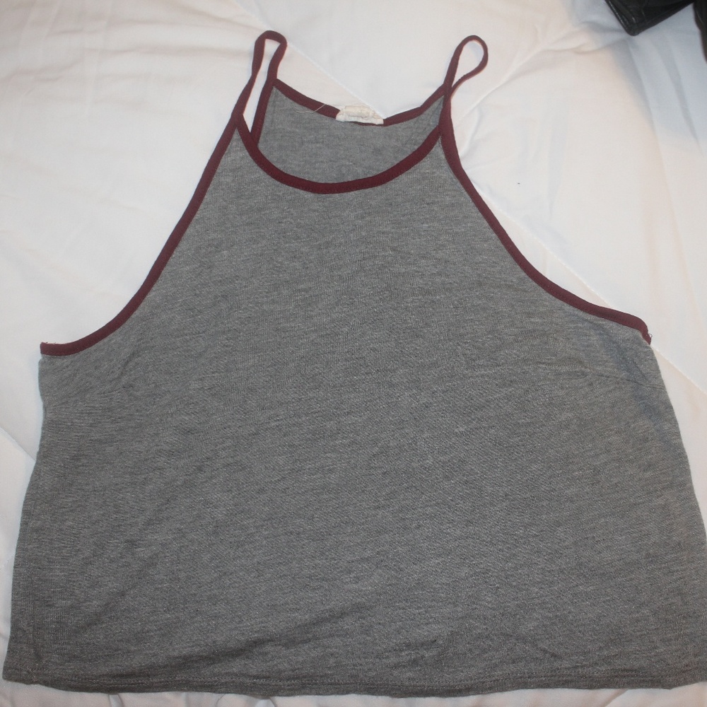 Garage Grey High Neck Tank Top